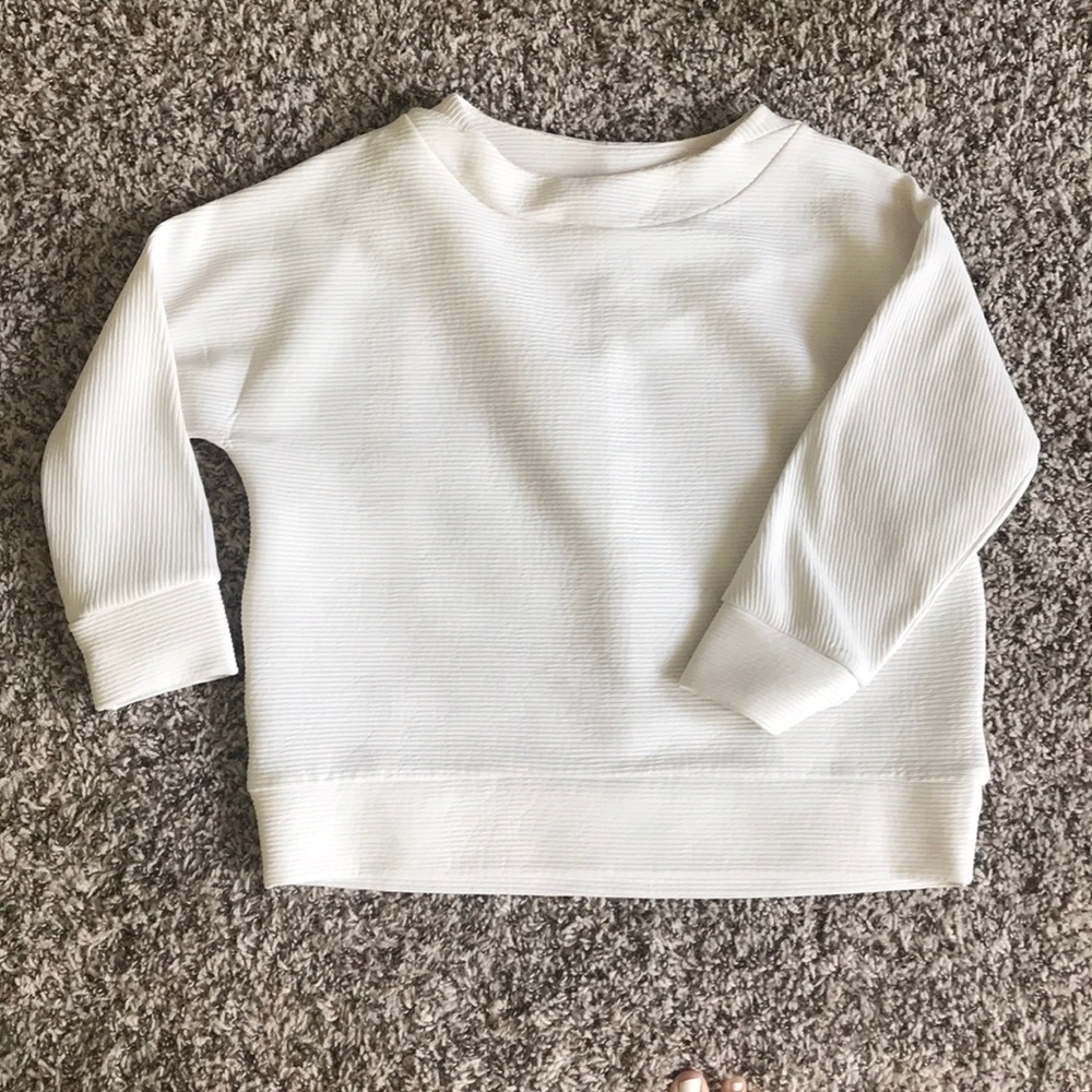 White Dolman Top